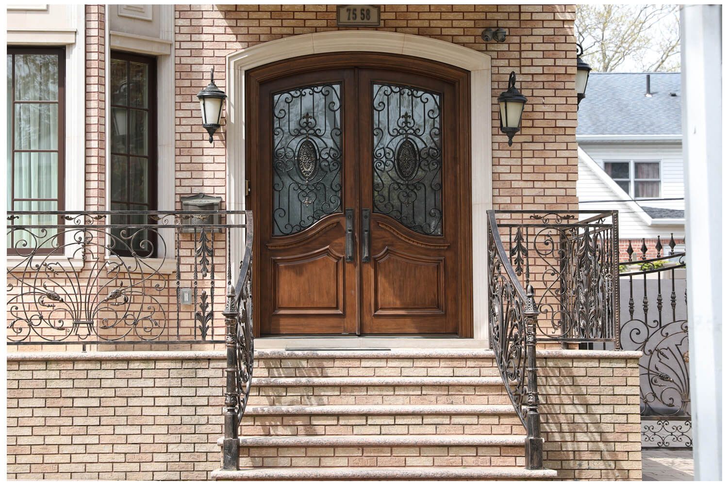 Nova Royal Series Wrought Iron Custom Exterior Door Style 005