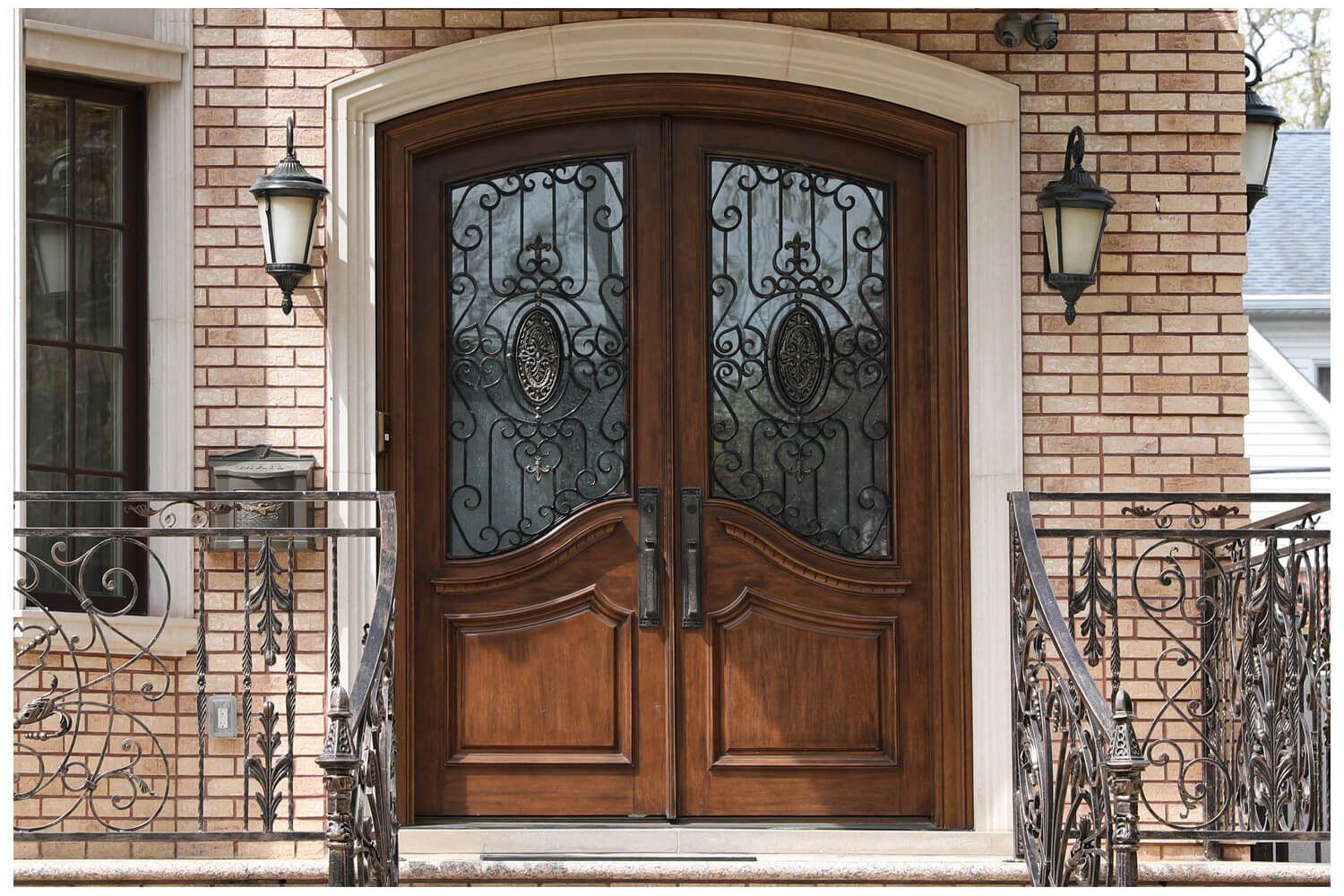 Nova Royal Series Wrought Iron Custom Exterior Door Style 005