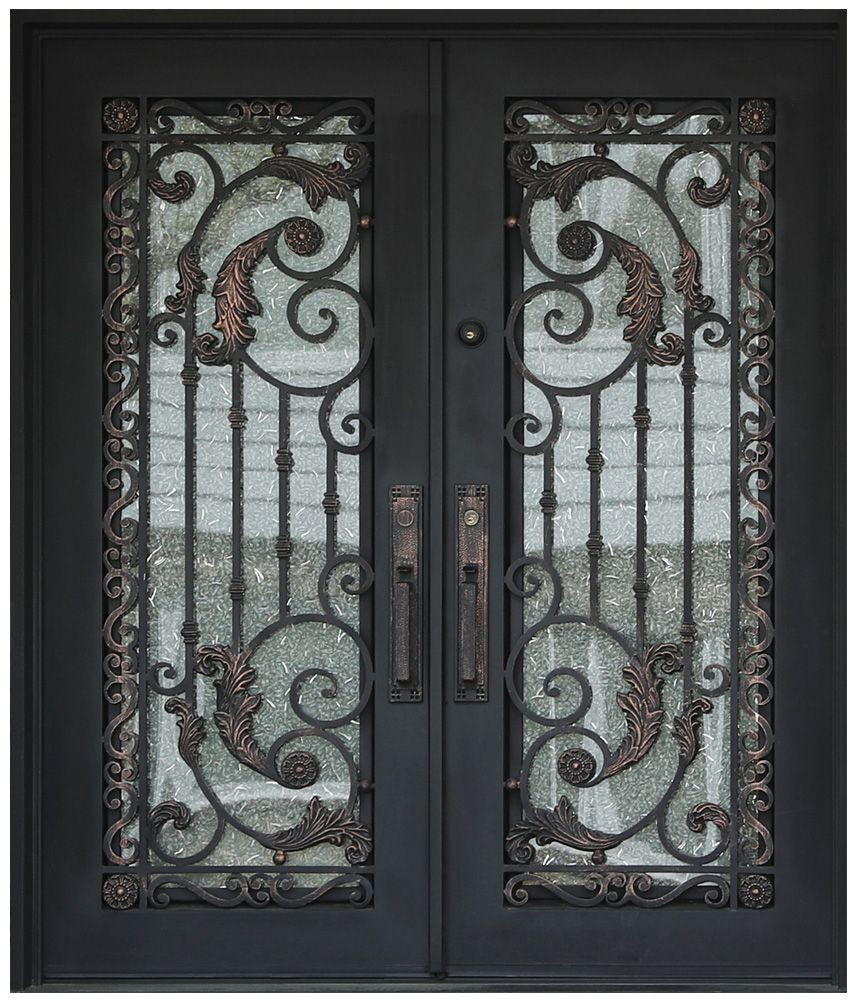 Nova Royal Series Wrought Iron Custom Exterior Door Style 008