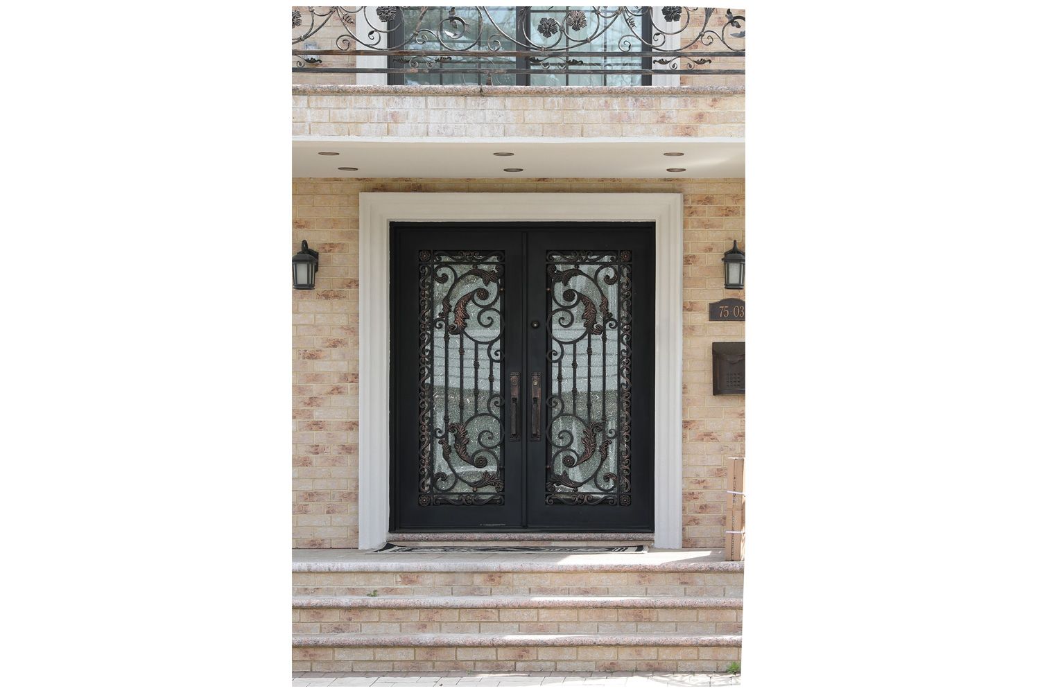 Nova Royal Series Wrought Iron Custom Exterior Door Style 008