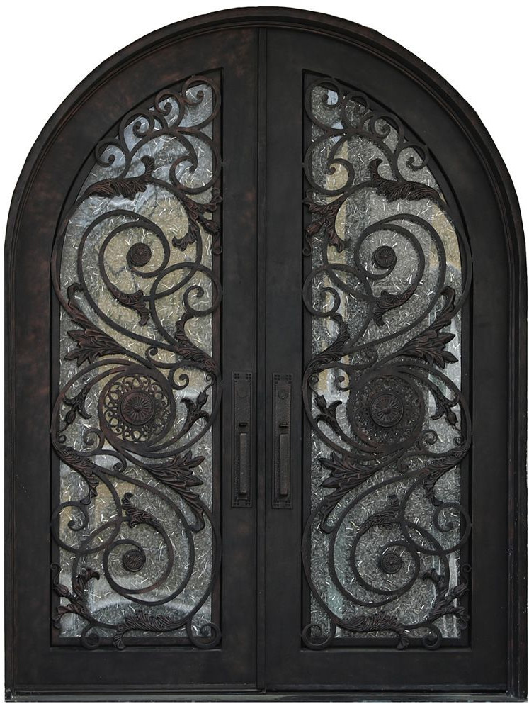 Nova Royal Series Wrought Iron Custom Exterior Door Style 009