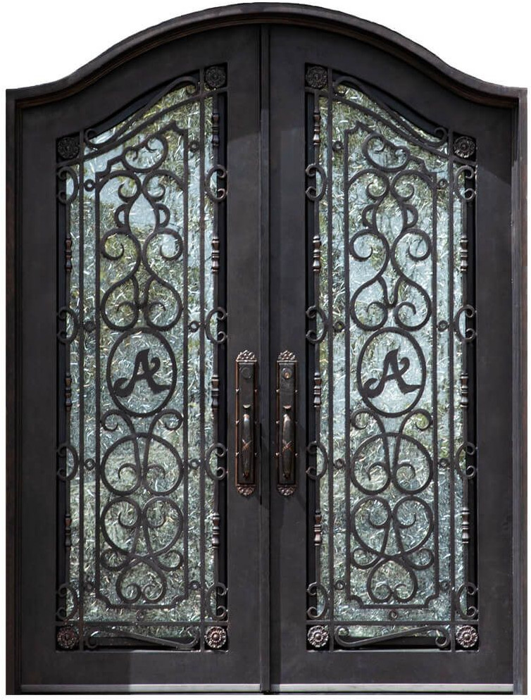 Nova Royal Series Wrought Iron Custom Exterior Door Style 010