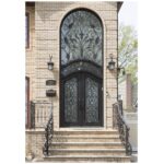 Nova Royal Series Wrought Iron Custom Exterior Door Style 010