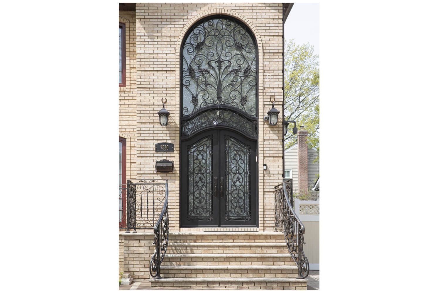 Nova Royal Series Wrought Iron Custom Exterior Door Style 010