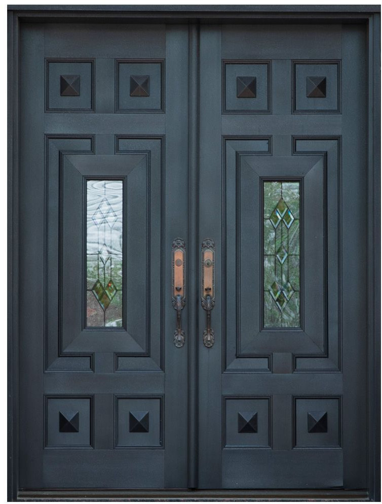 Nova Royal Series Wrought Iron Custom Exterior Door Style 011