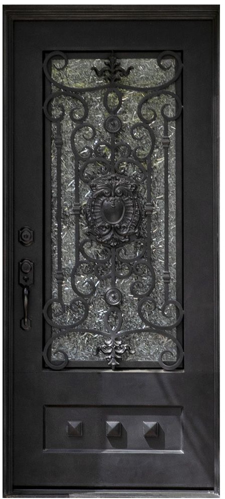 Nova Royal Series Wrought Iron Custom Exterior Door Style 014