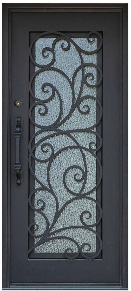 Nova Royal Series Wrought Iron Custom Exterior Door Style 015