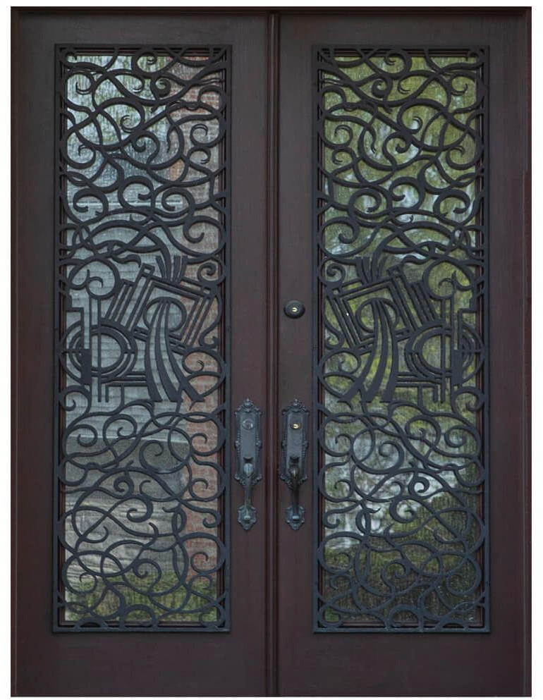 Nova Royal Series Wrought Iron Custom Exterior Door Style 017