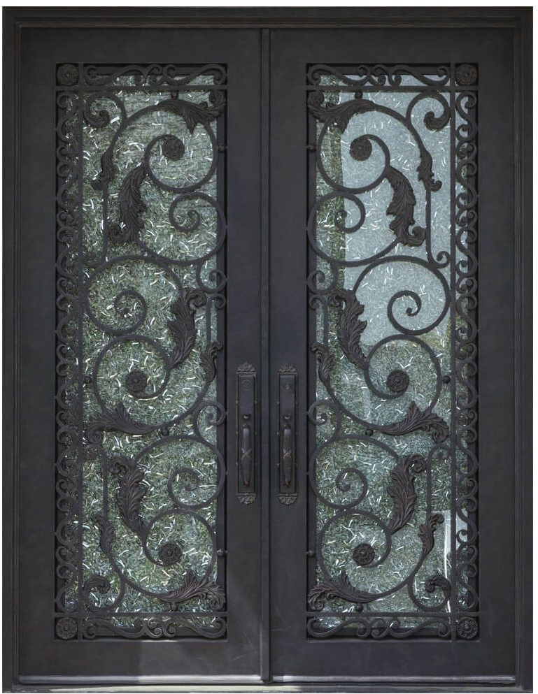 Nova Royal Series Wrought Iron Custom Exterior Door Style 018