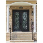 Nova Royal Series Wrought Iron Custom Exterior Door Style 018