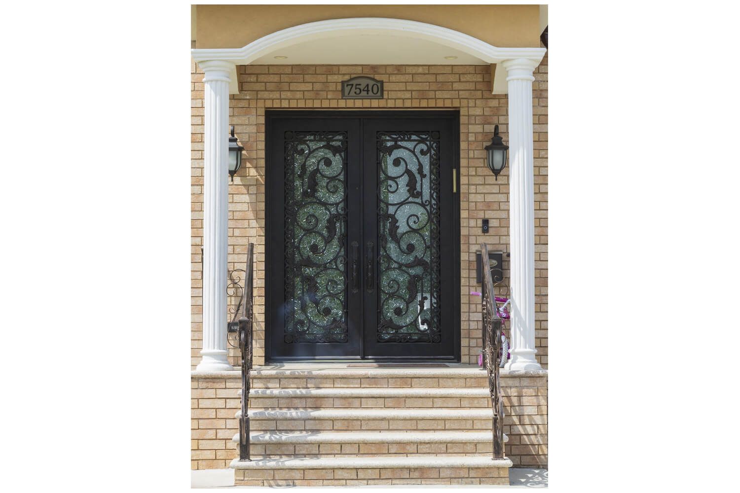 Nova Royal Series Wrought Iron Custom Exterior Door Style 018