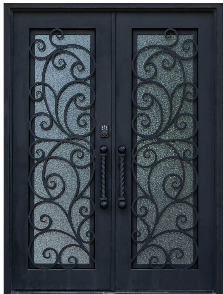 Nova Royal Series Wrought Iron Custom Exterior Door Style 019