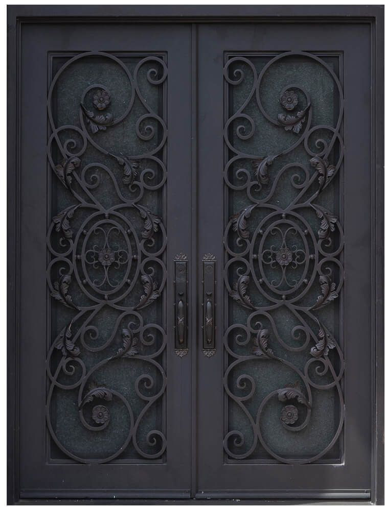 Nova Royal Series Wrought Iron Custom Exterior Door Style 020