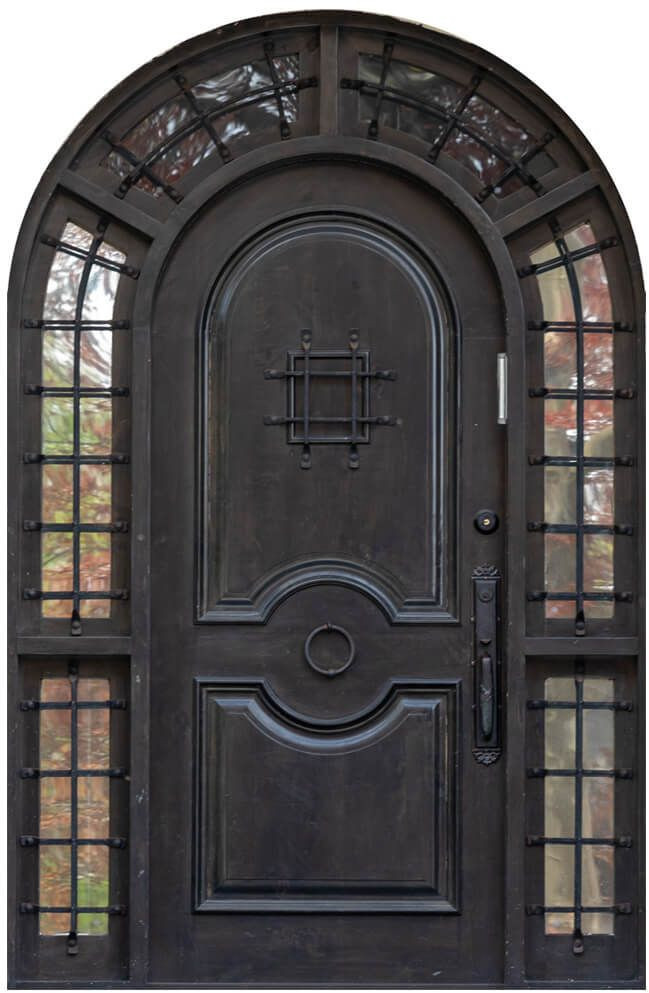 Nova Royal Series Wrought Iron Custom Exterior Door Style 021