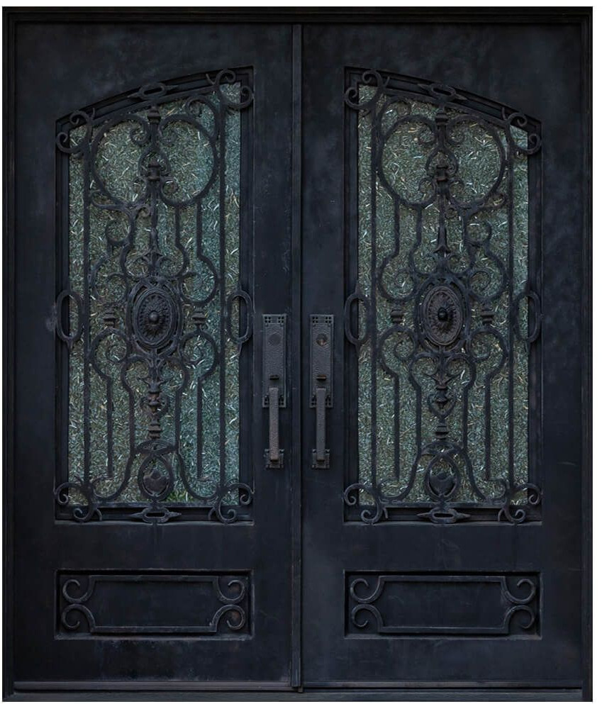 Nova Royal Series Wrought Iron Custom Exterior Door Style 023