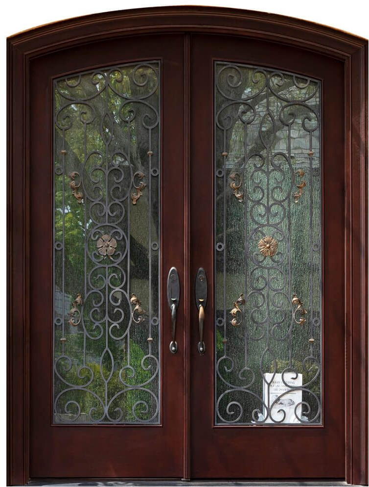 Nova Royal Series Wrought Iron Custom Exterior Door Style 025