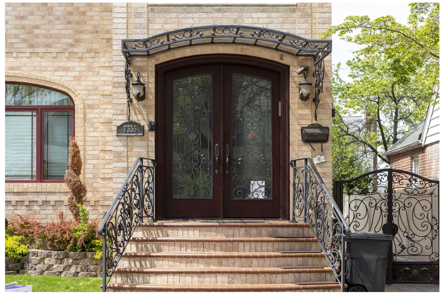 Nova Royal Series Wrought Iron Custom Exterior Door Style 025