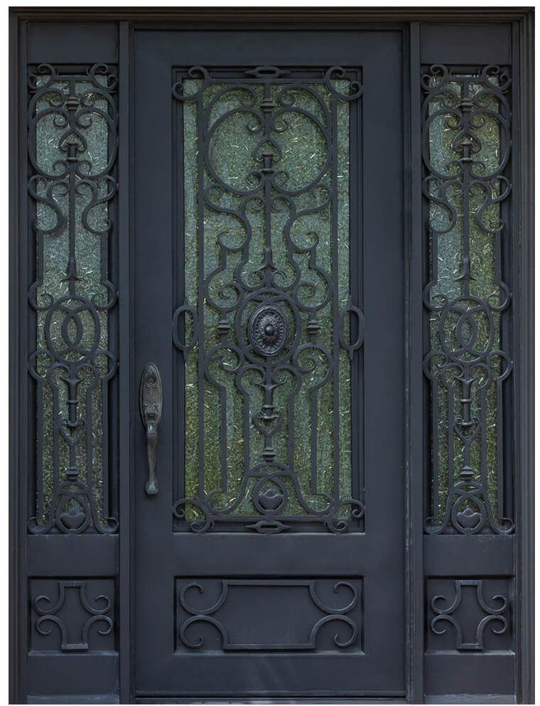 Nova Royal Series Wrought Iron Custom Exterior Door Style 029