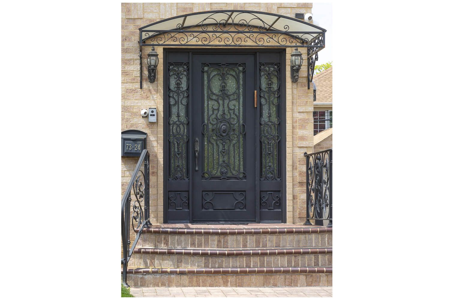 Nova Royal Series Wrought Iron Custom Exterior Door Style 029