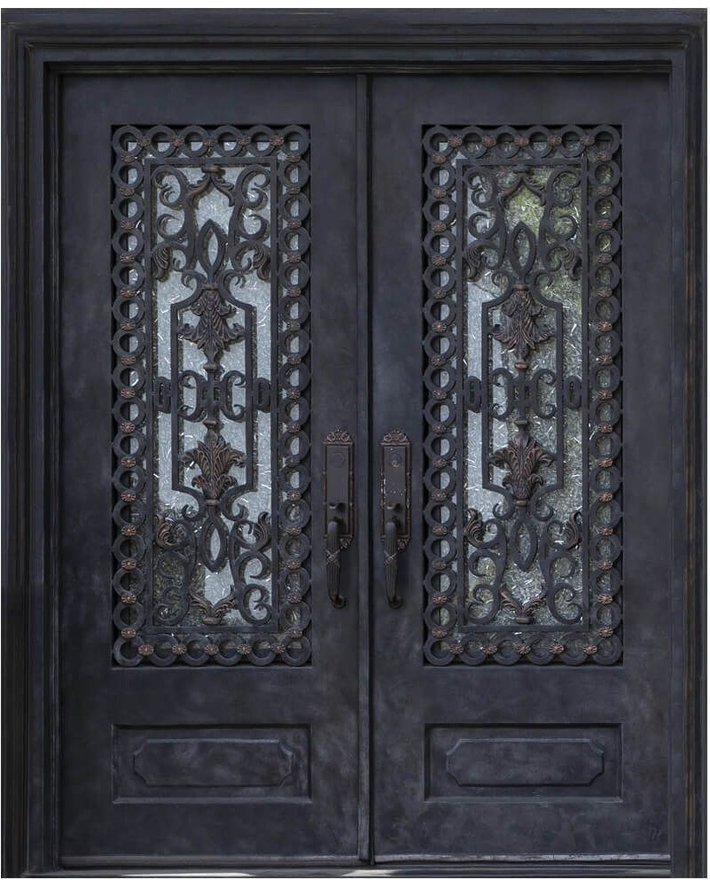 Nova Royal Series Wrought Iron Custom Exterior Door Style 032