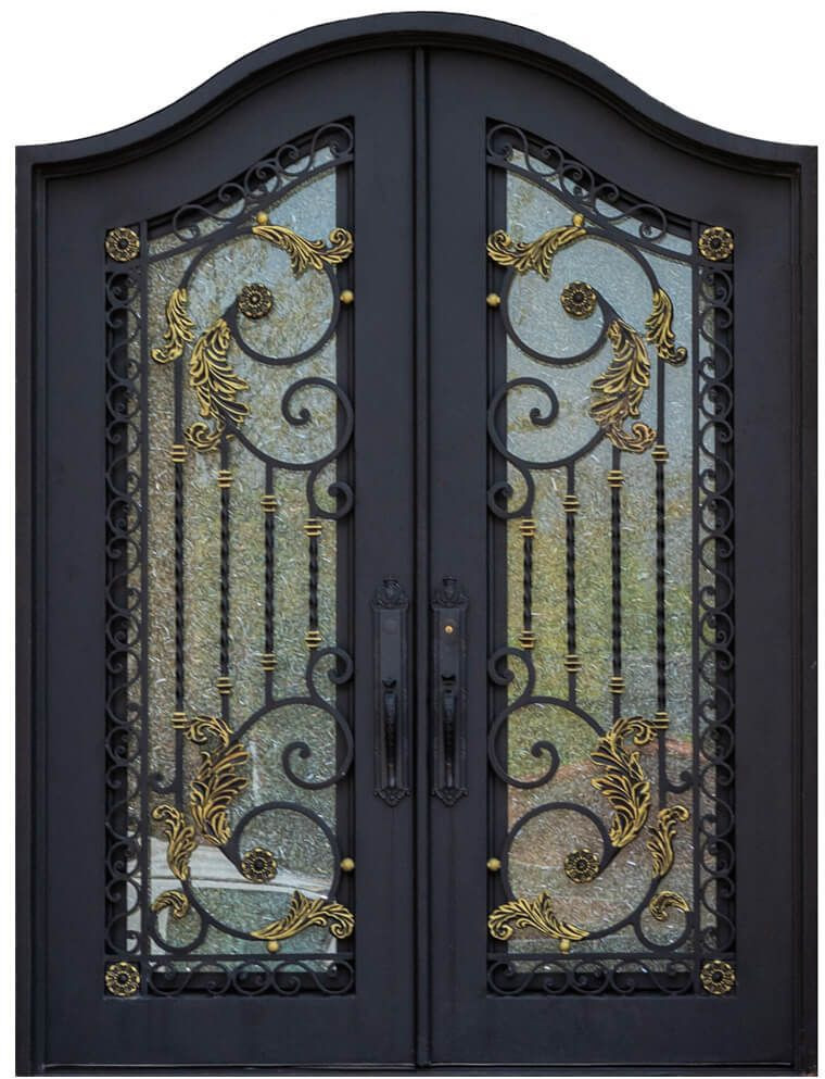 Nova Royal Series Wrought Iron Custom Exterior Door Style 036