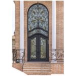 Nova Royal Series Wrought Iron Custom Exterior Door Style 036