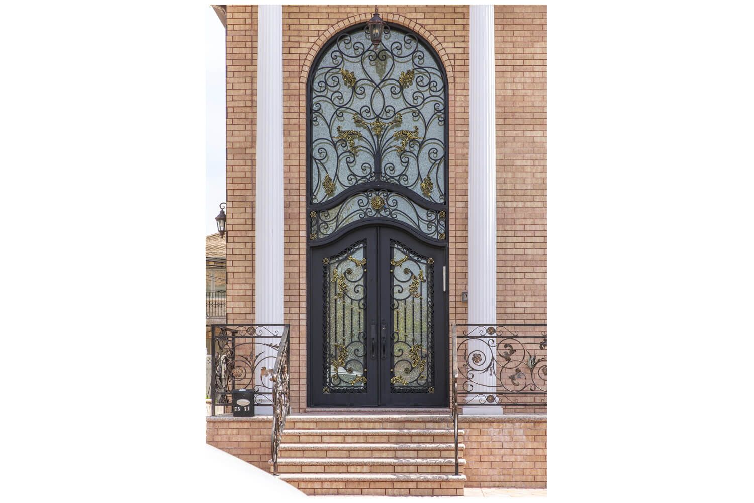 Nova Royal Series Wrought Iron Custom Exterior Door Style 036