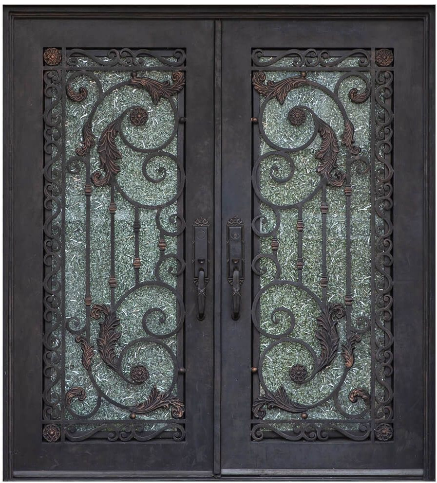 Nova Royal Series Wrought Iron Custom Exterior Door Style 037