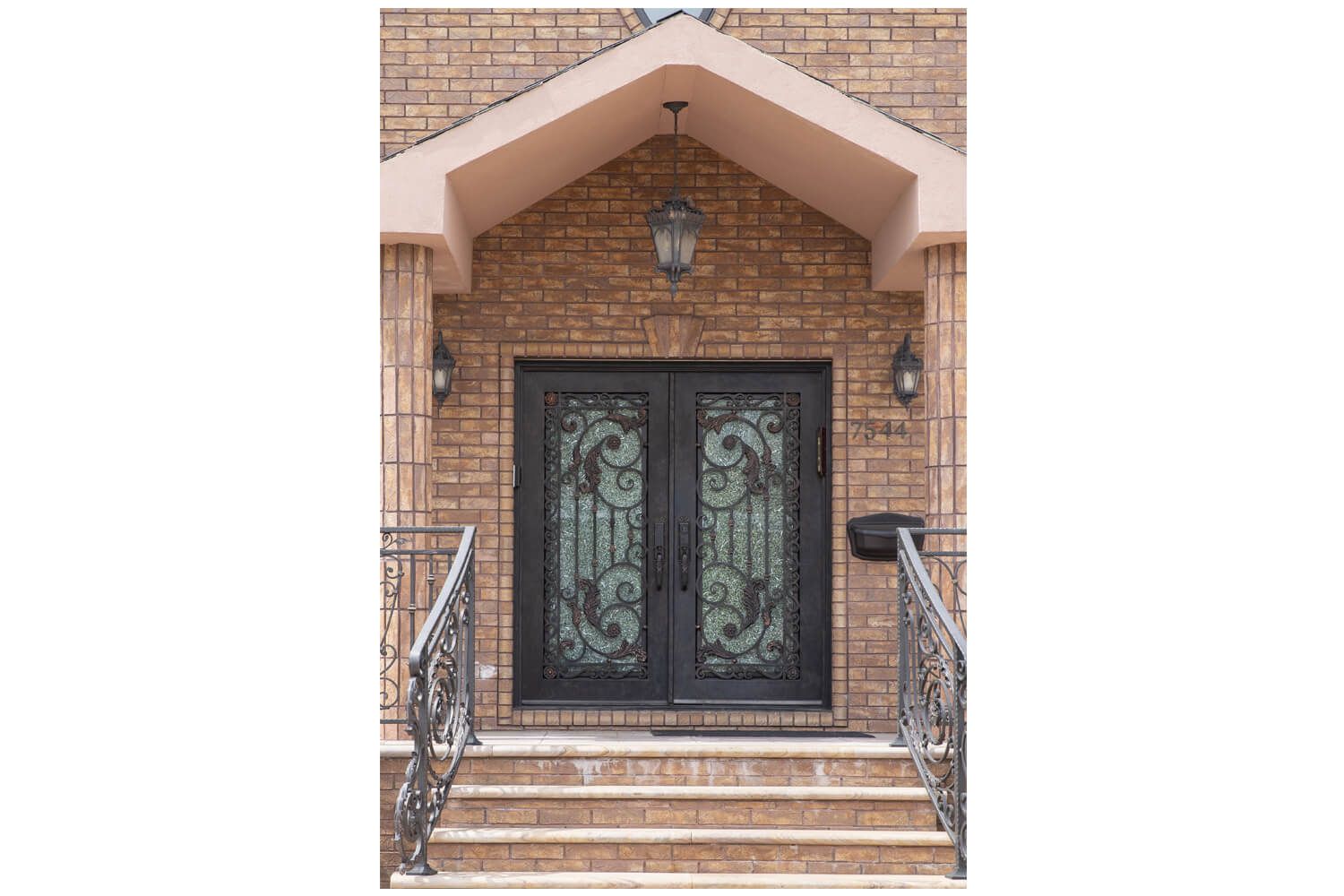 Nova Royal Series Wrought Iron Custom Exterior Door Style 037