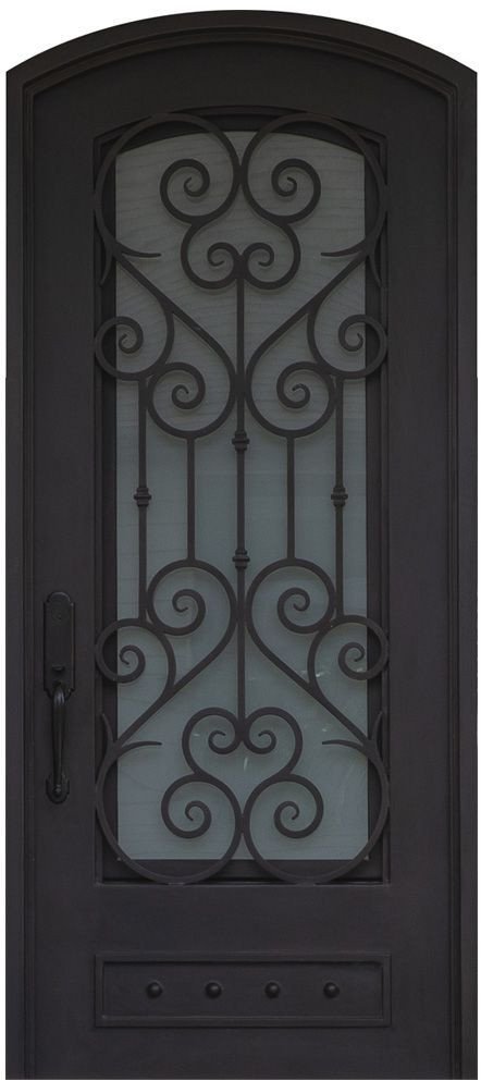 Nova Royal Series Wrought Iron Custom Exterior Door Style 038