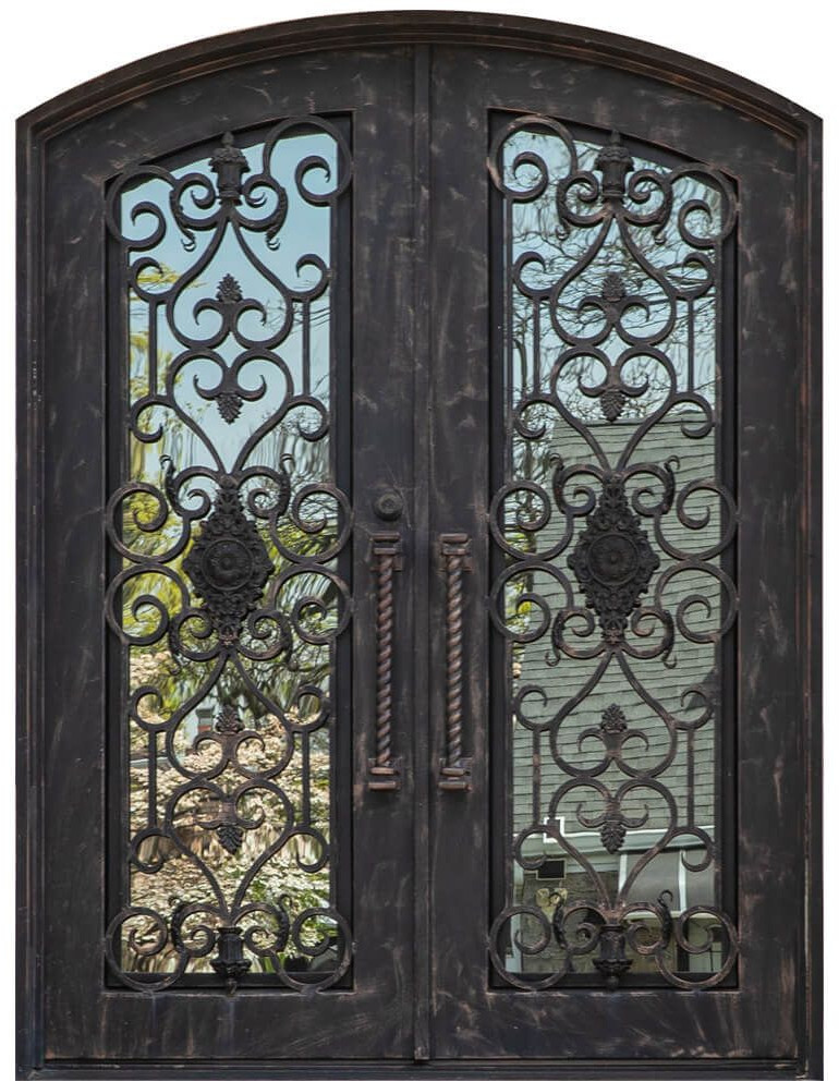 Nova Royal Series Wrought Iron Custom Exterior Door Style 041