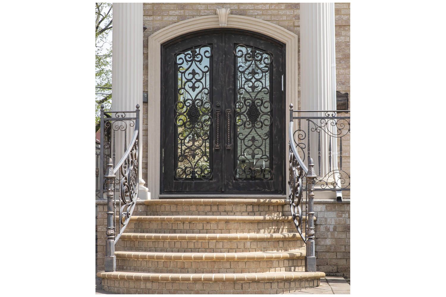 Nova Royal Series Wrought Iron Custom Exterior Door Style 041