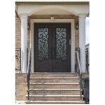 Nova Royal Series Wrought Iron Custom Exterior Door Style 044