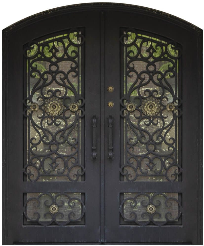 Nova Royal Series Wrought Iron Custom Exterior Door Style 045