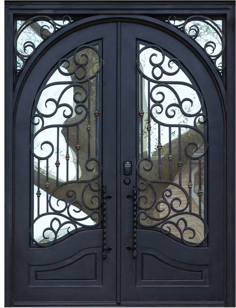 Nova Royal Series Wrought Iron Custom Exterior Door Style 046