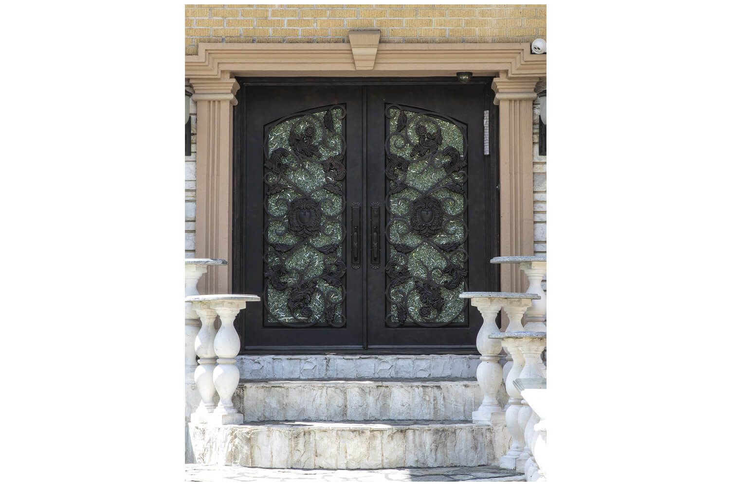 Nova Royal Series Wrought Iron Custom Exterior Door Style 049