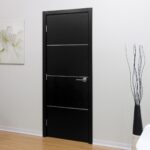 Nova HG008 Black Ash Laminated Modern Interior Door