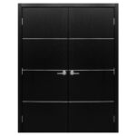 Nova HG008 Black Ash Laminated Modern Interior Door