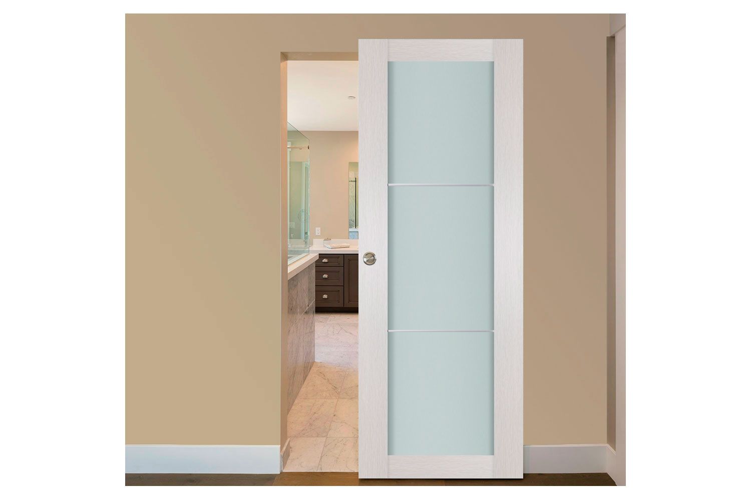 Nova 1 Lite 2H White Wenge Wood Laminated Modern Interior Door