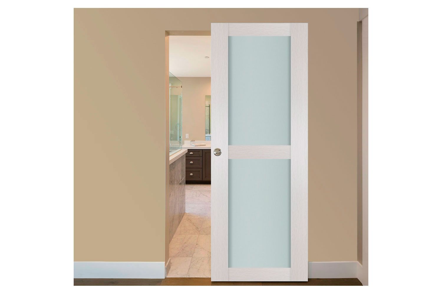 Nova 2 Lite White Wenge Wood Laminated Modern Interior Door