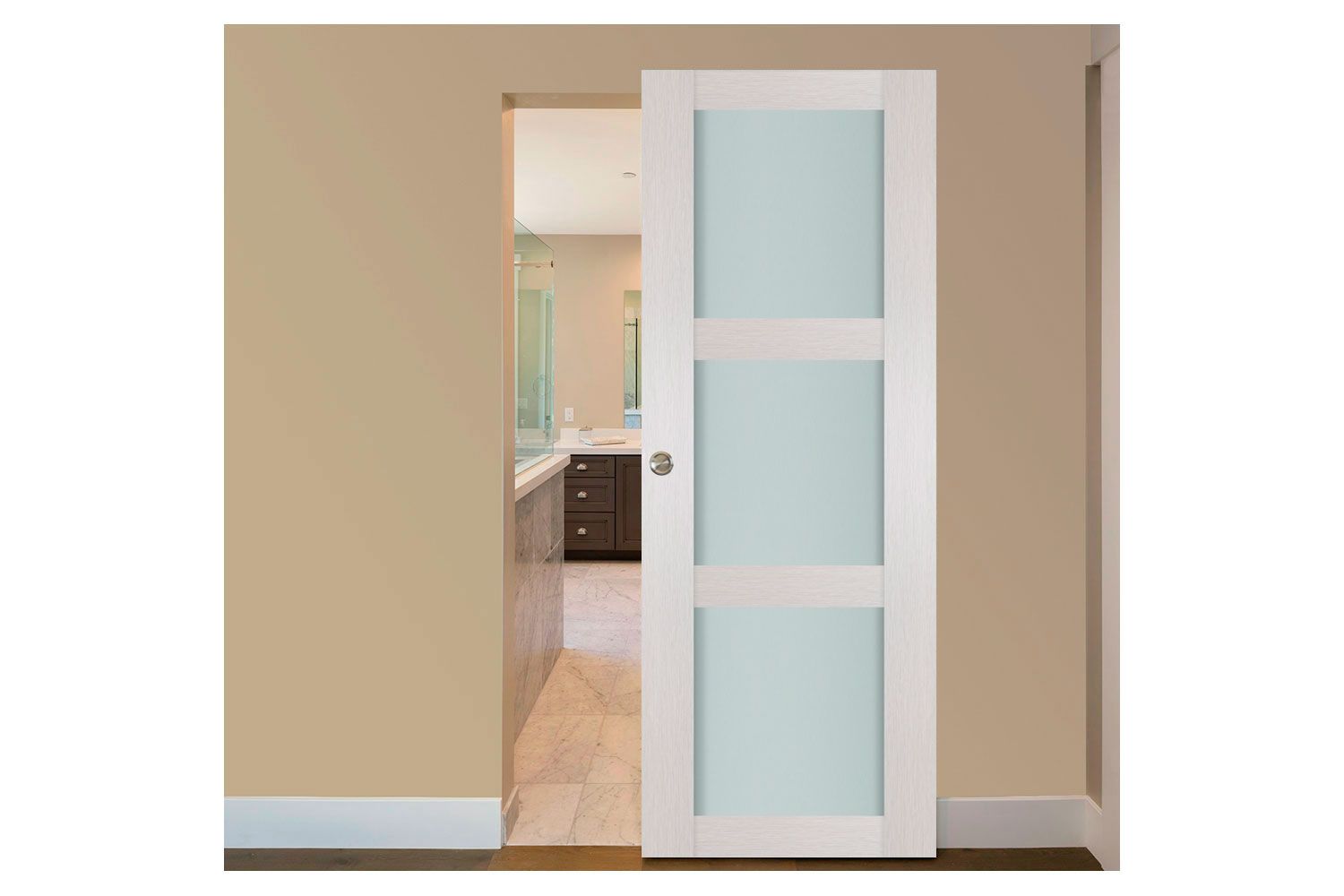 Nova 3 Lite White Wenge Wood Laminated Modern Interior Door