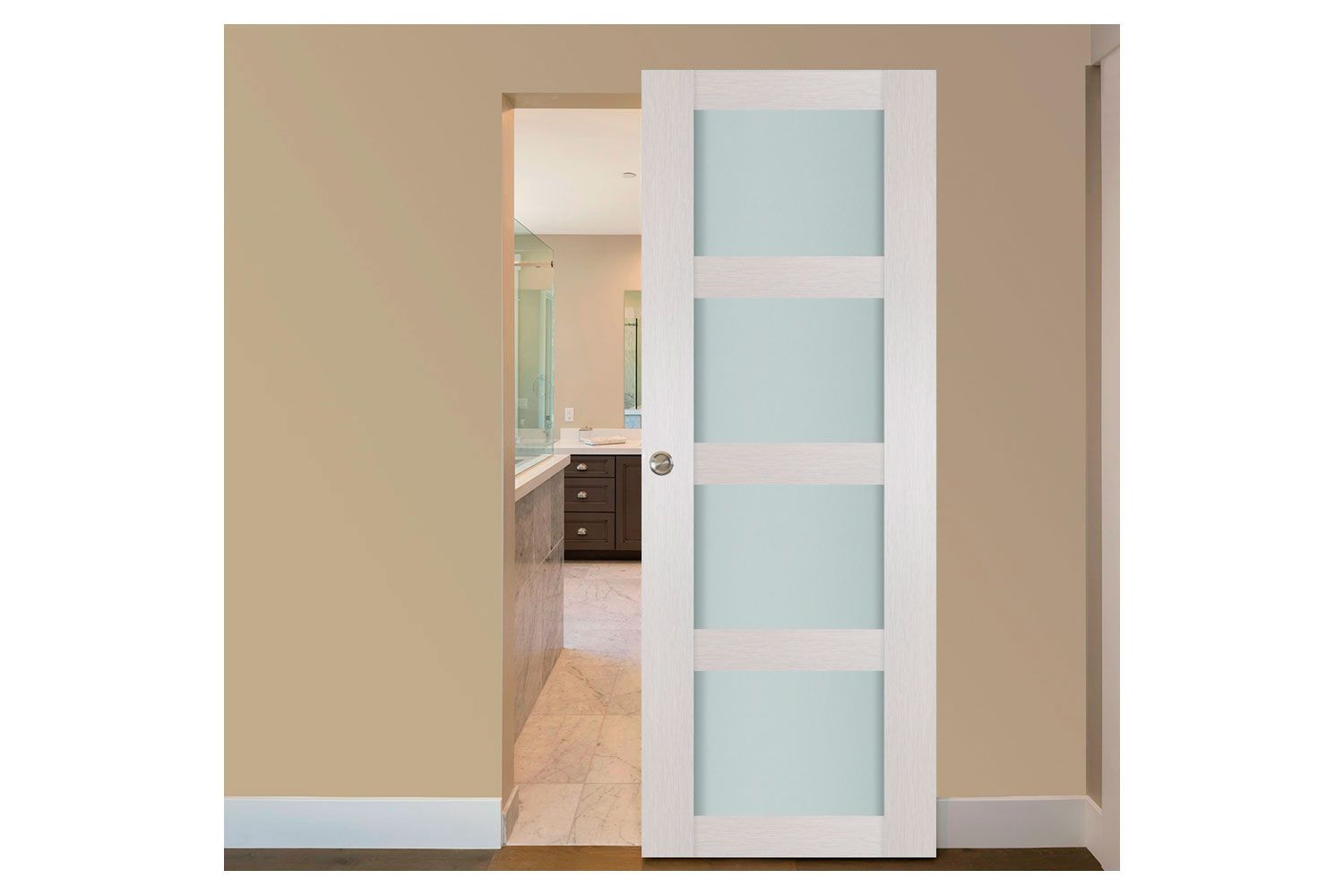 Nova 4 Lite White Wenge Wood Laminated Modern Interior Door