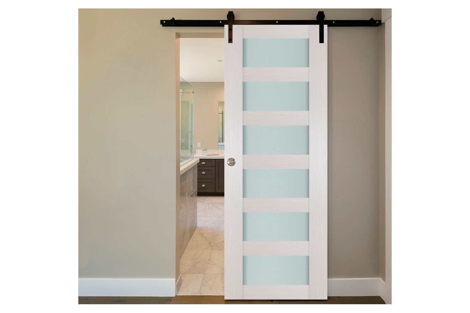 Nova 6 Lite White Wenge Wood Laminated Modern Interior Door