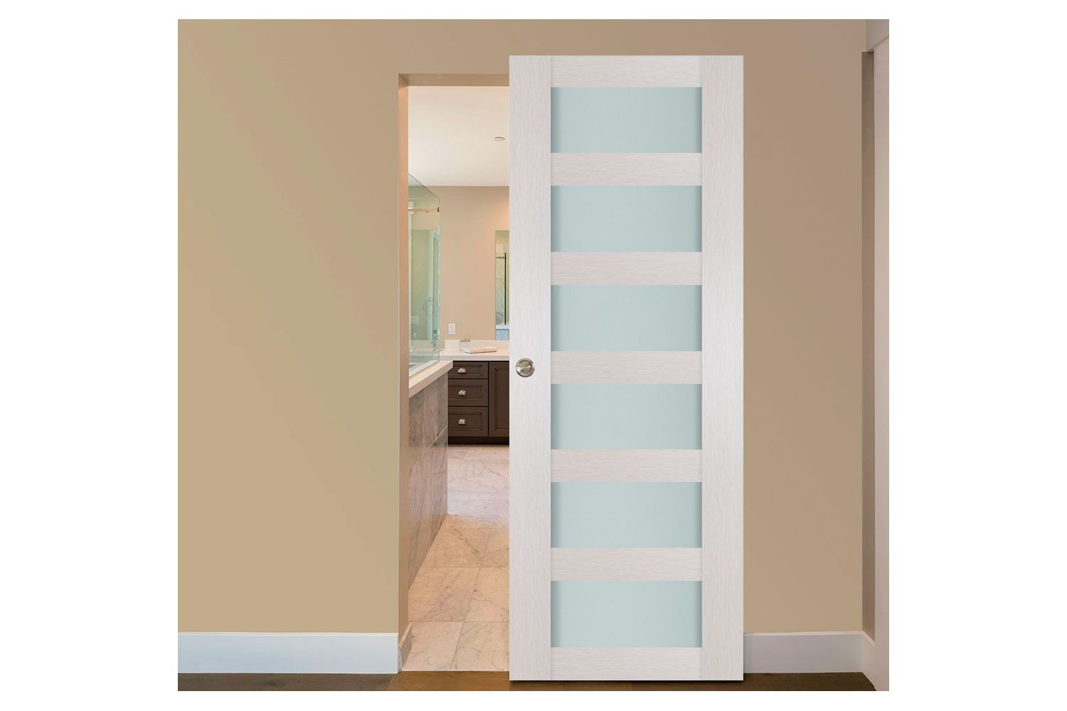 Nova 6 Lite White Wenge Wood Laminated Modern Interior Door