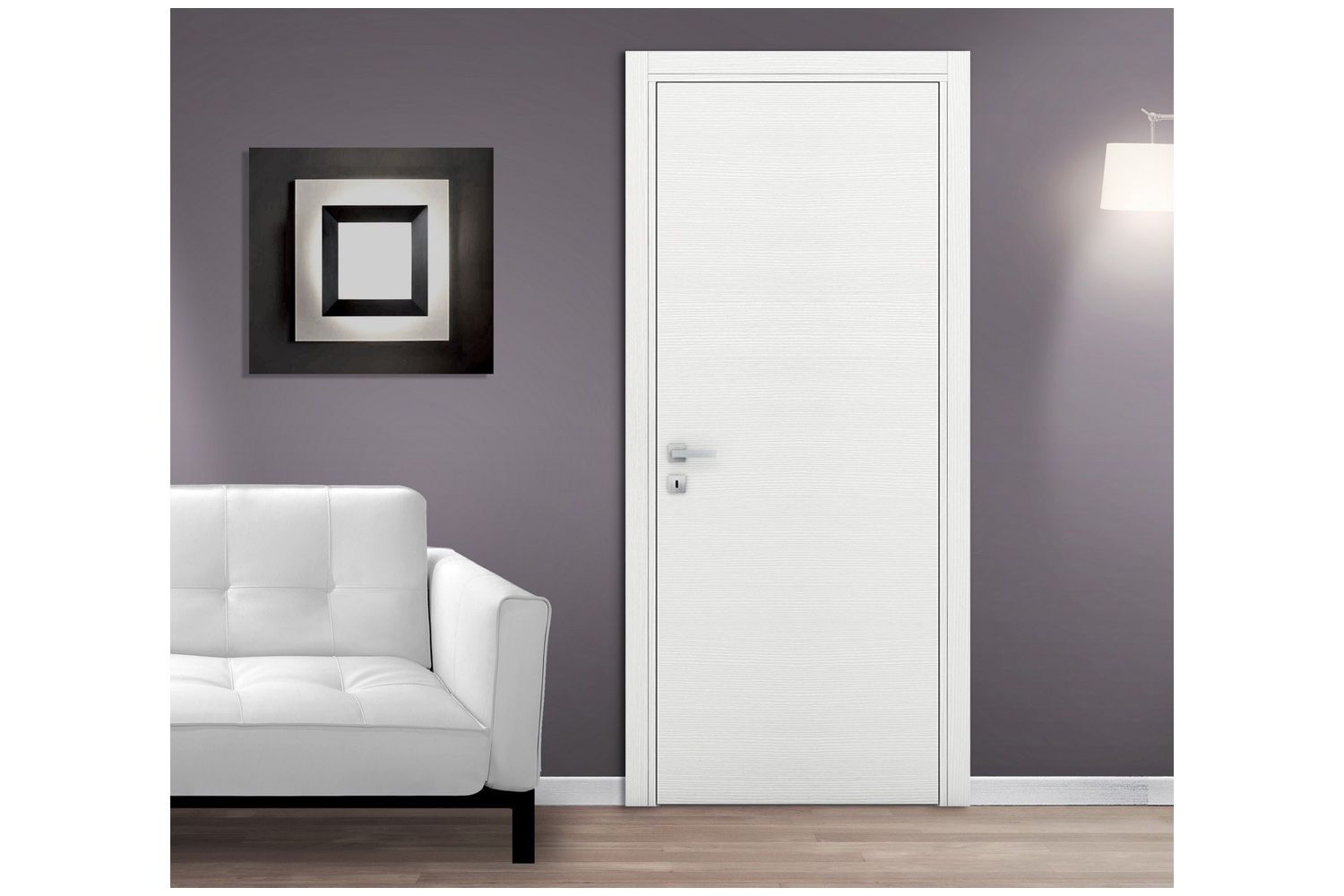 Nova Braga Bianco Matrix Laminated Modern Interior Door