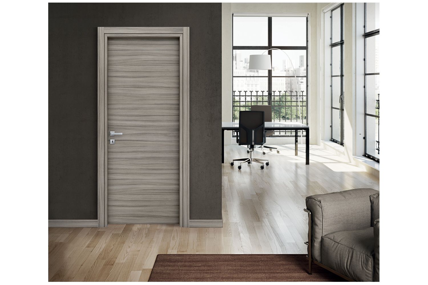 Nova Braga Palissandro Matrix Laminated Modern Interior Door