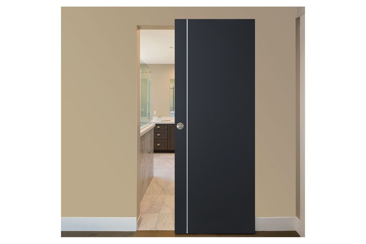 Nova Glam G-Pro 003 Soft Black Laminated Modern Interior Door