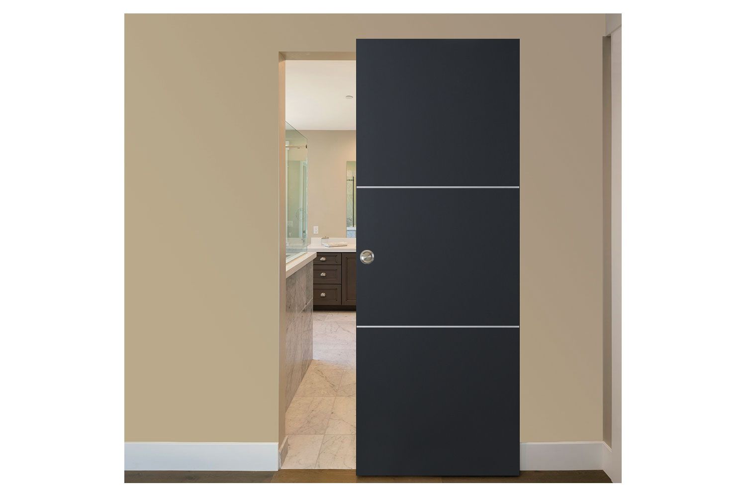 Nova Glam G-Pro 006 Soft Black Laminated Modern Interior Door