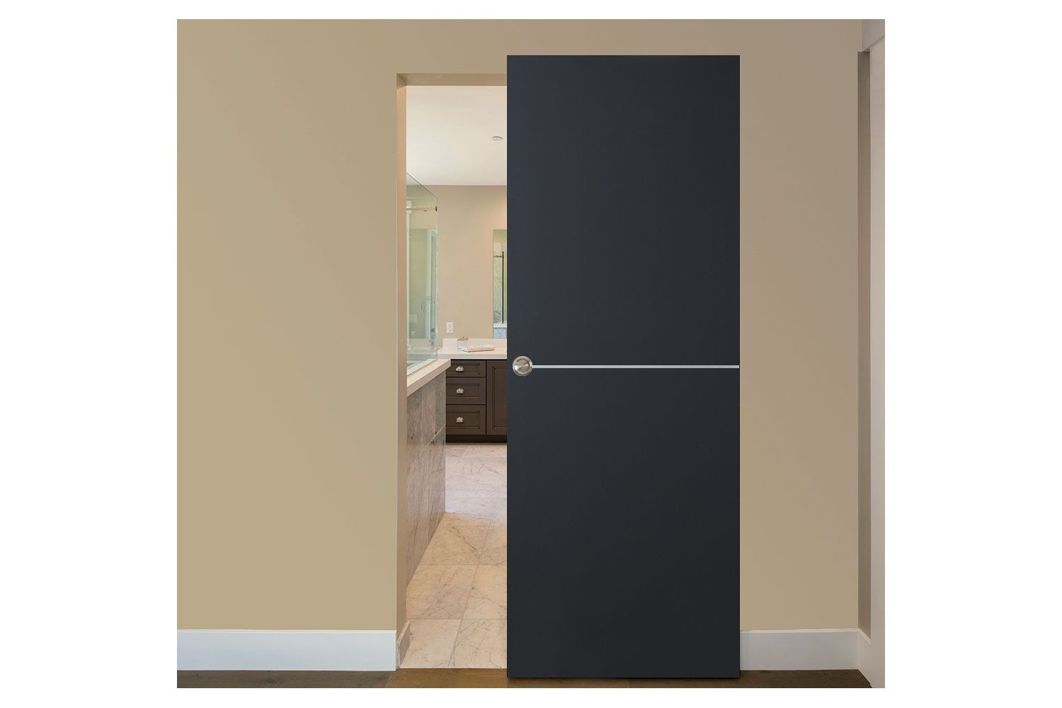 Nova Glam G-Pro 007 Soft Black Laminated Modern Interior Door