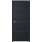 Nova Glam G-Pro 009 Soft Black Laminated Modern Interior Door